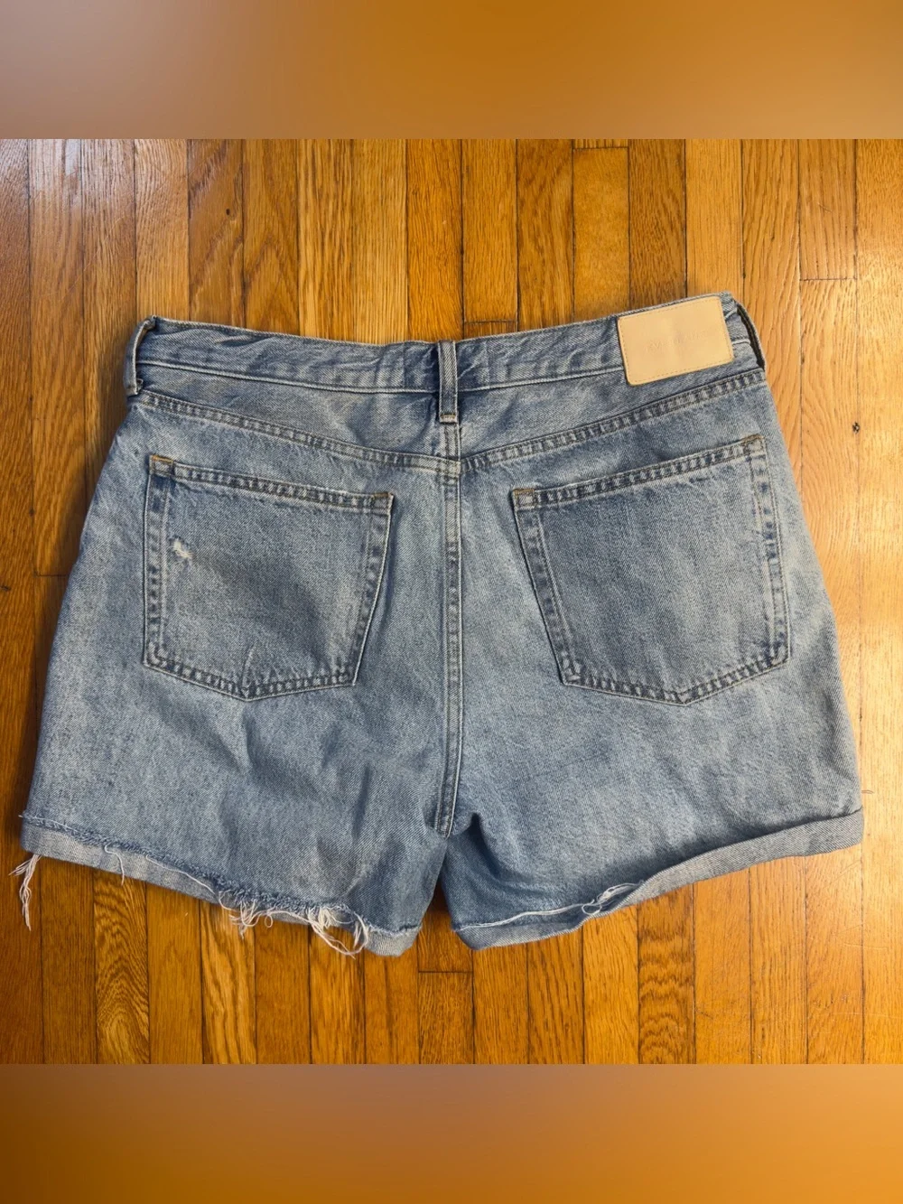 The Denim Shorts by Everlane Size 30 GUC Distressed Denim